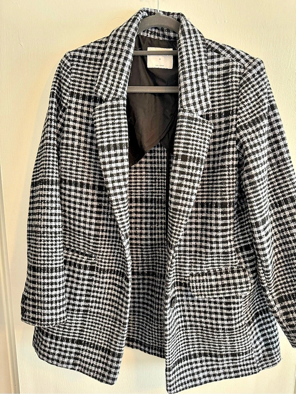 Old Navy Houndstooth Blazer in Black & White Size Small